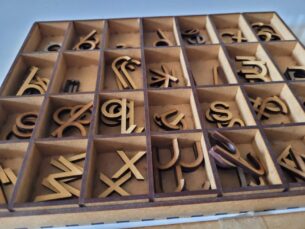 Montessori Alphabet moving tray