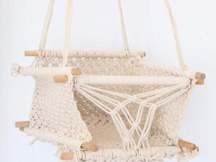 macrame baby swing