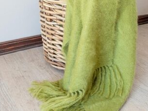 Green Mohair Travel Blanket - Mohair Africa