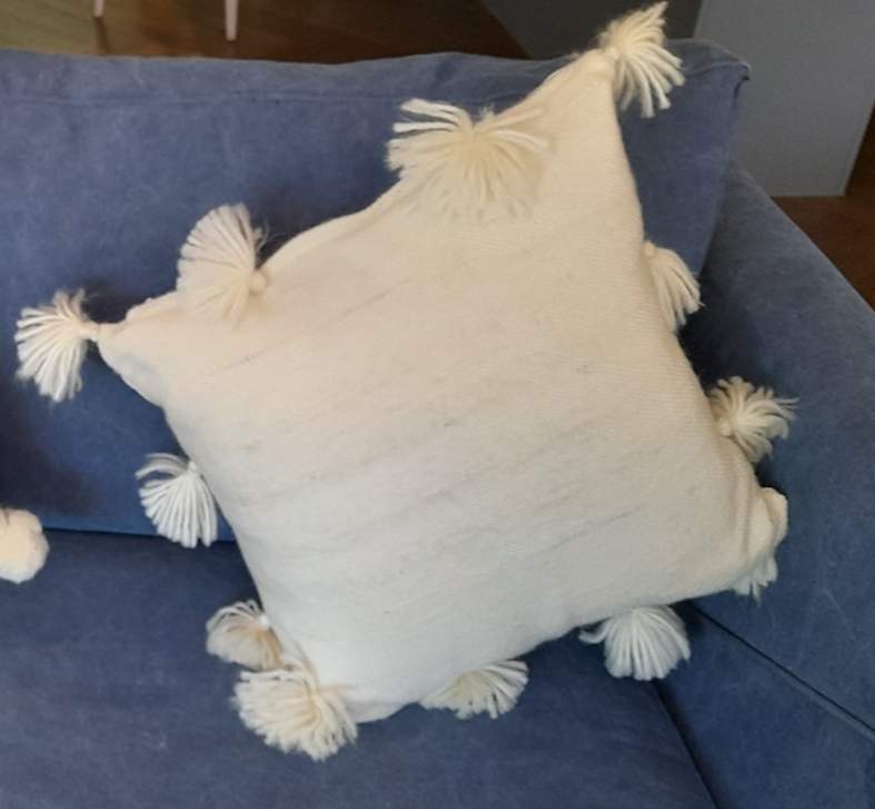 Luxury handmade Merino wool pillow tussels
