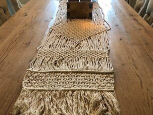 Handmade Macrame table Runner