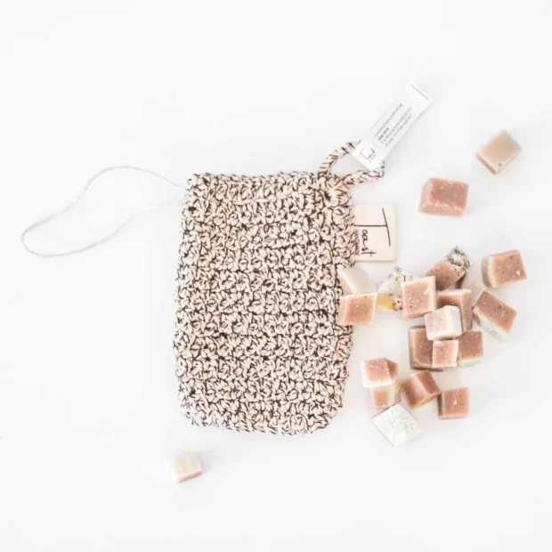 Exfoliating Hemp Twine Soap Saver with Soap Bits | Local is Lekker ZA | African Gifts