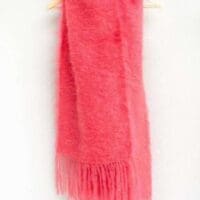 Coral breeze oversized handwoven mohair scarf