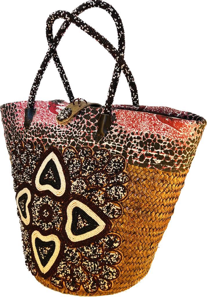 Rwandan beaded basket leopard print 1 | Local is Lekker ZA | African Gifts