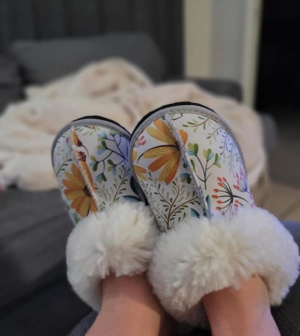 Spring Flower Sheepskin Slippers (Full Boot Slipper) | Local is Lekker ZA | African Gifts