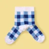 Blue Plaid socks for men