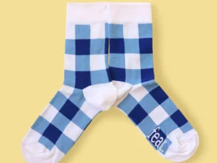 Blue Plaid socks for men