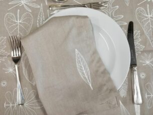 Tsonga Napkin set with leaves