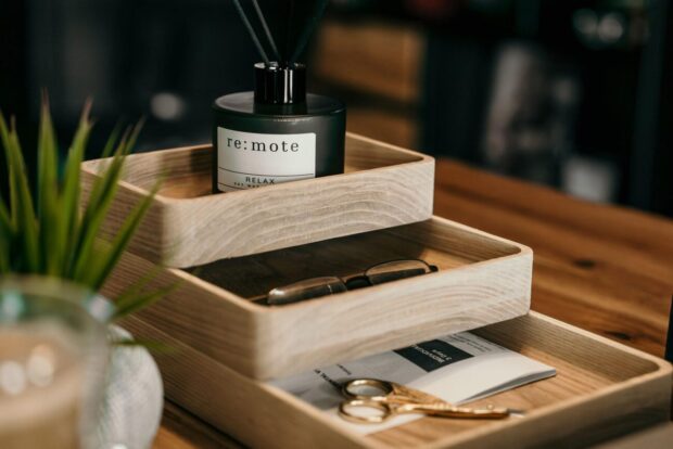 Wooden Desk Organiser Re: mote