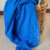 Sky blue handwoven Mohair Throw