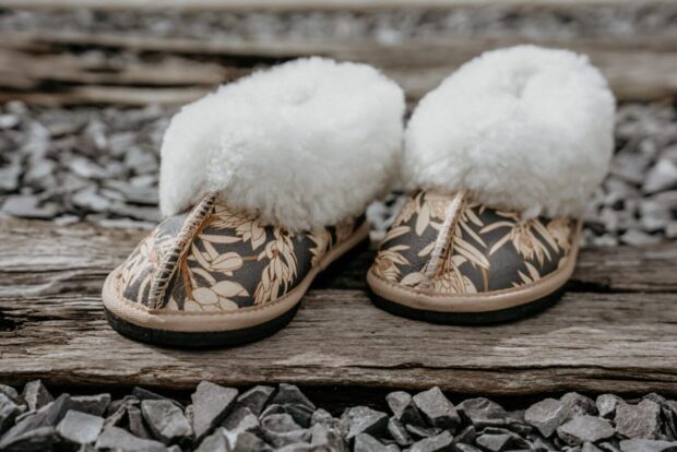 Protea Dreamscapes Sheepskin Slippers