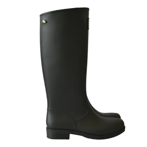Silver Lining Classic Black Gumboot