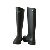 Silver Lining Classic Black Gumboot