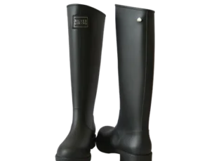 Silver Lining Classic Black Gumboot