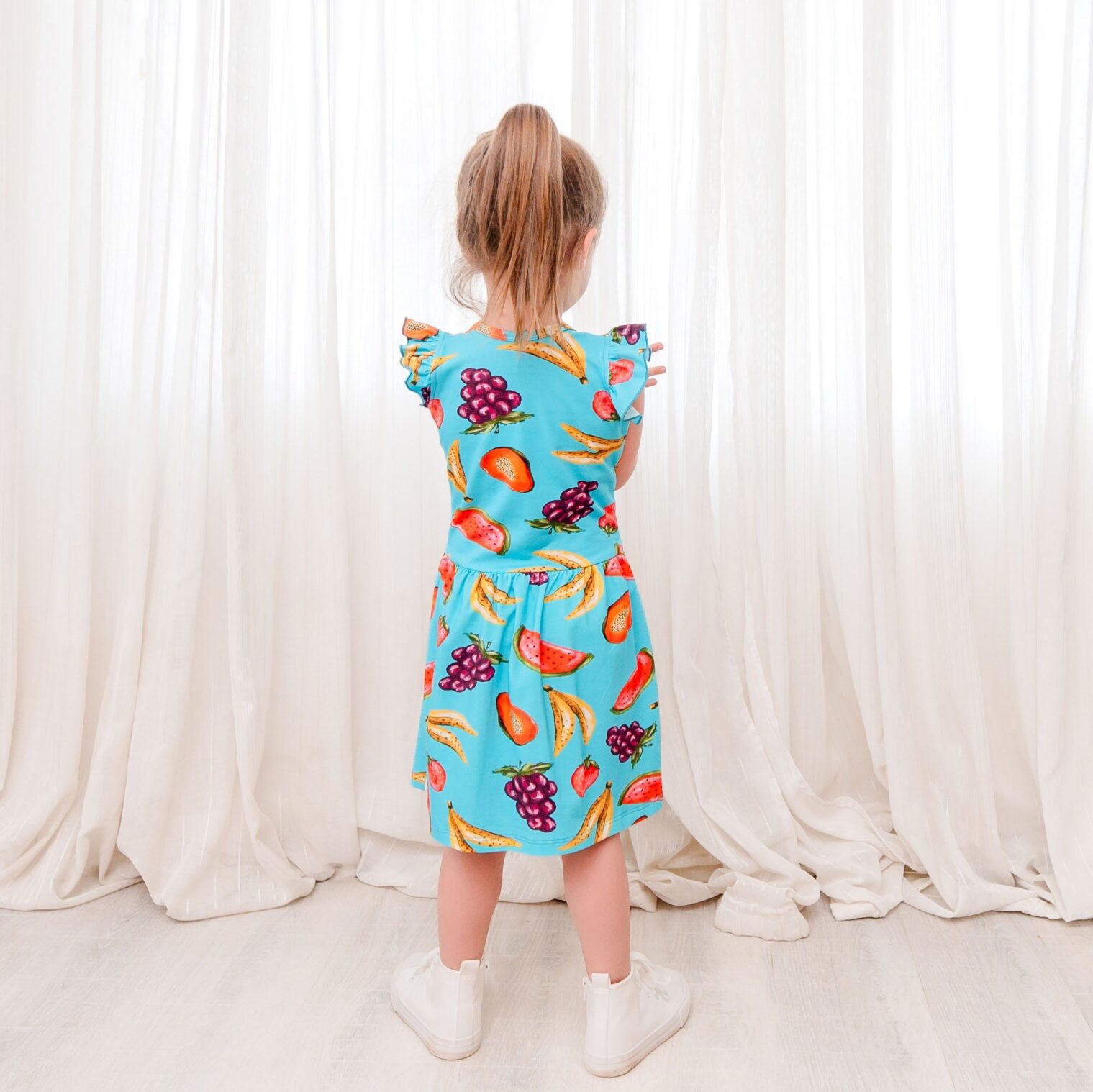 Fun Fact Kids Blue Summer Dress Back | Local is Lekker ZA | African Gifts