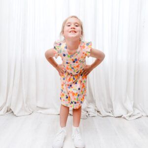 Fun Fact Kids Dotty Summer Dress Front 1 | Local is Lekker ZA | African Gifts