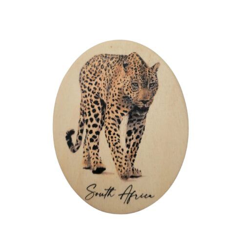 Wooden African Magnets- Leopard