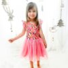 Pink Christmas Princess Dress by Fun Fact Kids Clothing