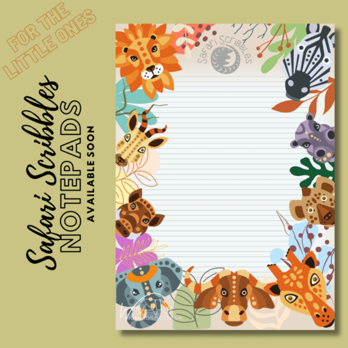 African Safari Scribbles Geometric Notepads made in South Africa