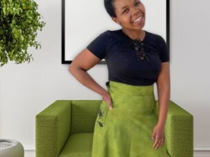 Olive Green wrap skirt - Wrap around skirt by Zimbabwe Handmade