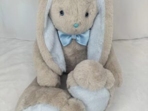 Fluffy Bunnies - Soft baby blue and beige