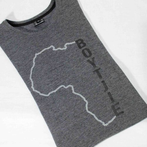 Charcoal African Shirt- The Brynn Tee (Africa)- made by The Boytjie Brand