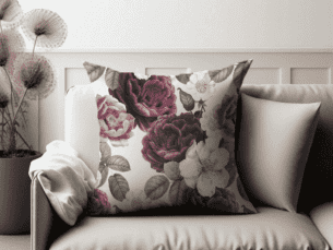 Elegant Flower Printed Scatter Cushion