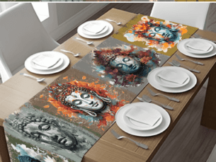 Buddha Statue Table Runner