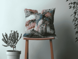 Abstract Floral Printed Scatter Cushion