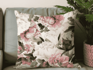 Blush Flower Printed Scatter Cushion