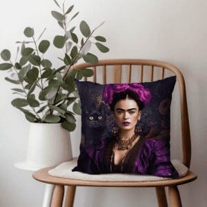 Frida Kahlo Purple Printed Scatter Cushion 