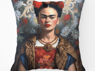 Velvet Frida Kahlo Scatter Cushion - Artistic