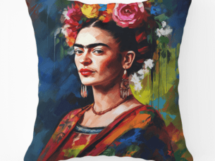 Frida Kahlo Scatter Cushion Bright Printed Scatter Cushion