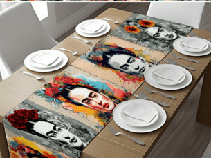 Frida Kahlo Color Splash Table Runner