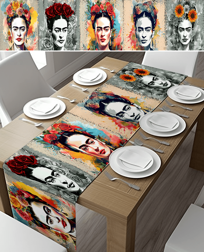 Frida Kahlo Color Splash Table Runner