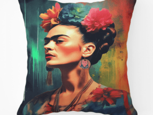 Frida Kahlo Colourful Printed Scatter Cushion