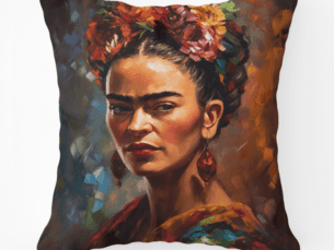 Frida Kahlo Scatter Cushion Earthy Printed Scatter Cushion