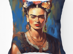 Frida Kahlo Painting Printed Scatter Cushion