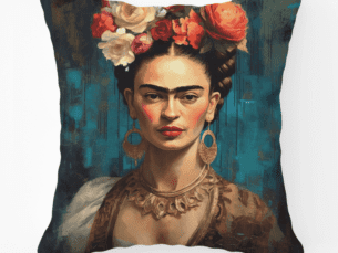 Frida Kahlo Scatter Cushion Frida Kahlo Blue Printed Scatter Cushion