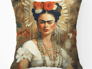 Frida Kahlo Natural Printed Scatter Cushion