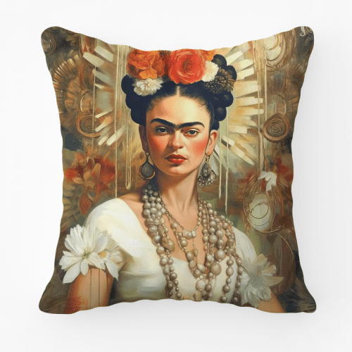 Frida Kahlo Natural Printed Scatter Cushion