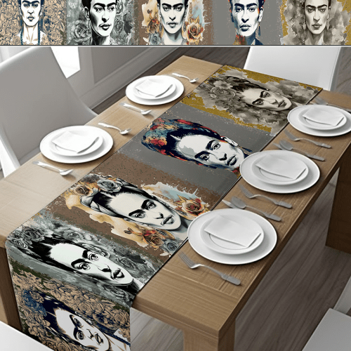 Frida Kahlo Pop Art Table Runner