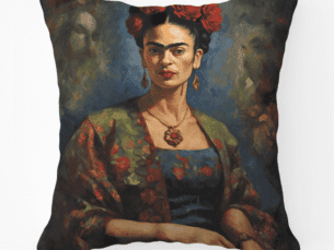 Frida Kahlo Portrait Printed Scatter Cushion