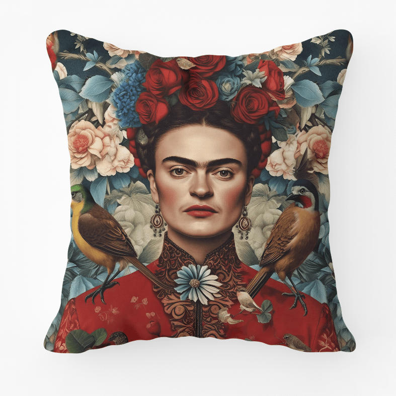 Frida Kahlo Floral Printed Scatter Cushion