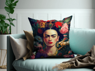 Frida Kahlo Scatter Cushion Boho Printed Scatter Cushion