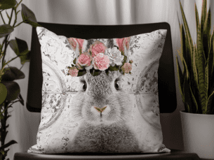 Pretty Bunny Printed Scatter Cushion