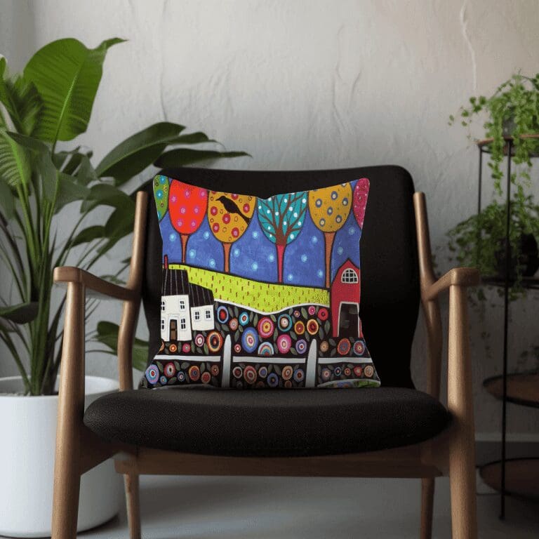 Little Villages Scatter Cushion - Trees (Printed)