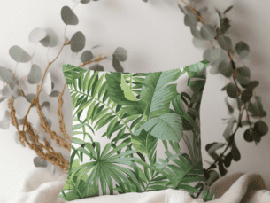 Scatter Cushion -Leaves Forest Printed Scatter Cushion