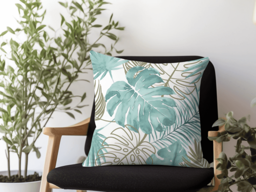 Scatter Cushion -Leaves Tropical Printed Scatter Cushion