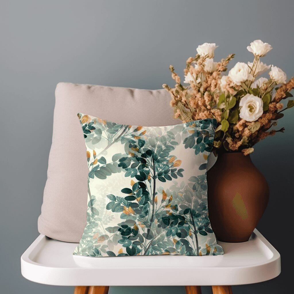 Scatter Cushion - Subtle Leaves (Printed)